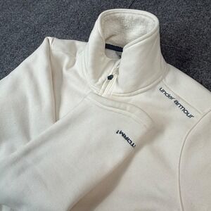 Under Armour Storm1 Women's Medium Full Zip Fleece Jacket Cream White Sherpa